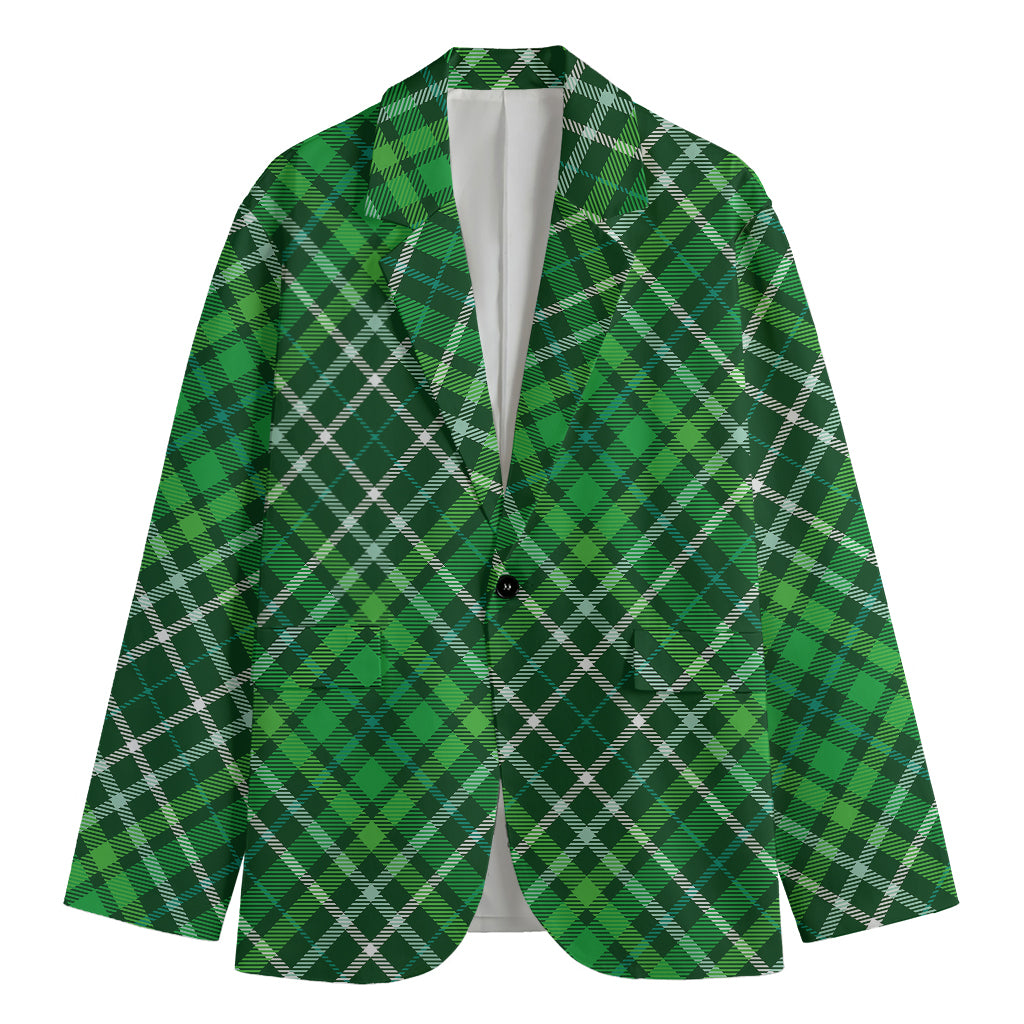 Irish Plaid Pattern Print Men's Blazer
