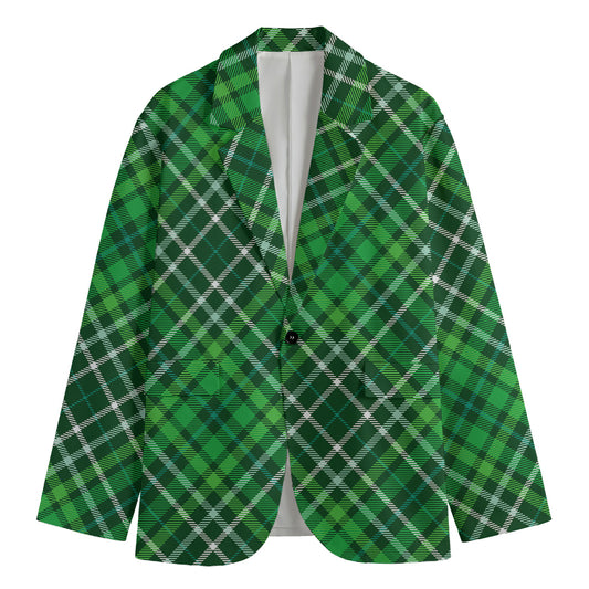 Irish Plaid Pattern Print Men's Blazer