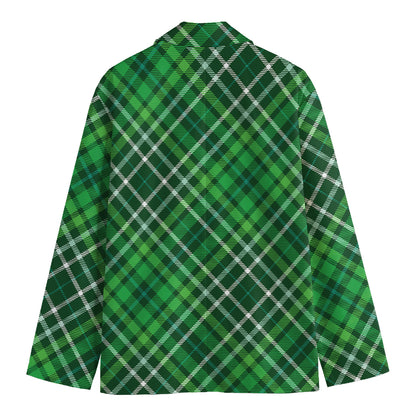 Irish Plaid Pattern Print Men's Blazer