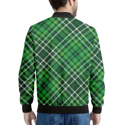 Irish Plaid Pattern Print Men's Bomber Jacket