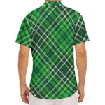 Irish Plaid Pattern Print Men's Deep V-Neck Shirt