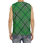 Irish Plaid Pattern Print Men's Fitness Tank Top