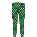 Irish Plaid Pattern Print Men's Leggings