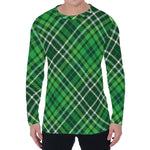 Irish Plaid Pattern Print Men's Long Sleeve T-Shirt
