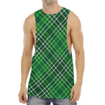 Irish Plaid Pattern Print Men's Muscle Tank Top