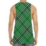 Irish Plaid Pattern Print Men's Muscle Tank Top