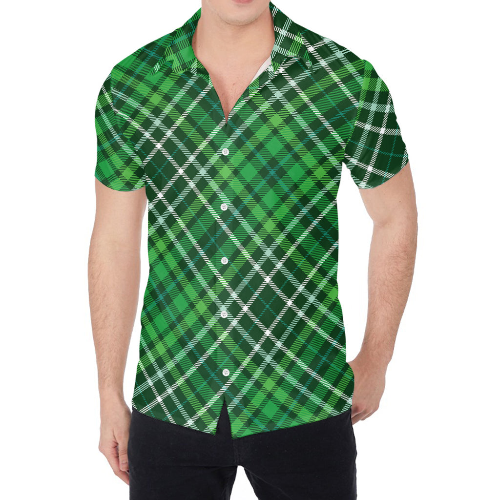 Irish Plaid Pattern Print Men's Shirt