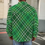 Irish Plaid Pattern Print Men's Shirt Jacket