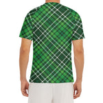 Irish Plaid Pattern Print Men's Short Sleeve Rash Guard