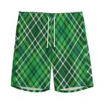 Irish Plaid Pattern Print Men's Sports Shorts
