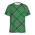 Irish Plaid Pattern Print Men's Athletic T-Shirt