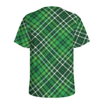 Irish Plaid Pattern Print Men's Sports T-Shirt