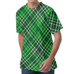 Irish Plaid Pattern Print Men's Velvet T-Shirt