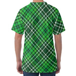 Irish Plaid Pattern Print Men's Velvet T-Shirt