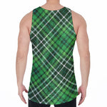 Irish Plaid Pattern Print Men's Velvet Tank Top
