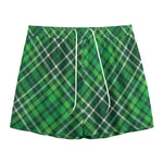 Irish Plaid Pattern Print Mesh Shorts
