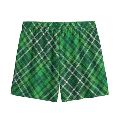 Irish Plaid Pattern Print Mesh Shorts