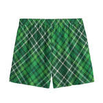 Irish Plaid Pattern Print Mesh Shorts