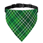 Irish Plaid Pattern Print Over The Collar Dog Bandana