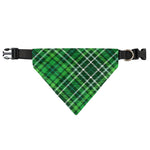 Irish Plaid Pattern Print Over The Collar Dog Bandana