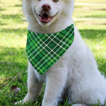 Irish Plaid Pattern Print Over The Collar Dog Bandana