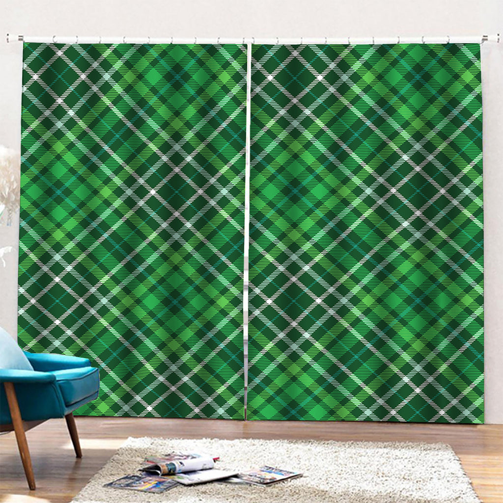 Irish Plaid Pattern Print Pencil Pleat Curtains