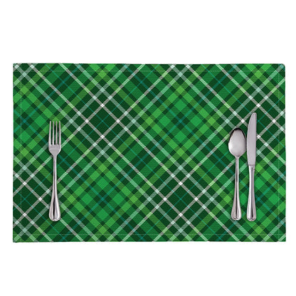 Irish Plaid Pattern Print Placemat