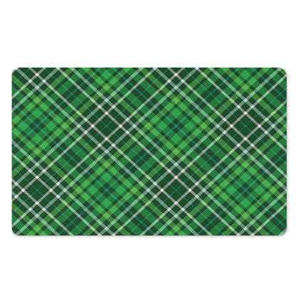 Irish Plaid Pattern Print Polyester Doormat