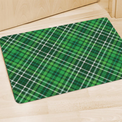 Irish Plaid Pattern Print Polyester Doormat