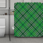 Irish Plaid Pattern Print Polyester Shower Curtain