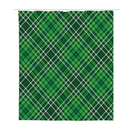Irish Plaid Pattern Print Polyester Shower Curtain