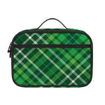 Irish Plaid Pattern Print Portable Lunch Bag