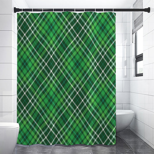 Irish Plaid Pattern Print Premium Shower Curtain