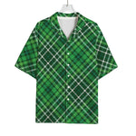 Irish Plaid Pattern Print Rayon Hawaiian Shirt