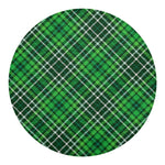 Irish Plaid Pattern Print Round Blanket