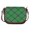 Irish Plaid Pattern Print Saddle Bag