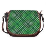 Irish Plaid Pattern Print Saddle Bag