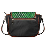 Irish Plaid Pattern Print Saddle Bag