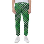 Irish Plaid Pattern Print Scuba Joggers