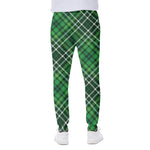 Irish Plaid Pattern Print Scuba Joggers