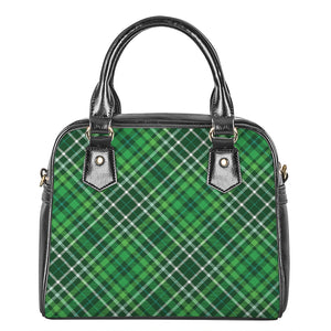 Irish Plaid Pattern Print Shoulder Handbag