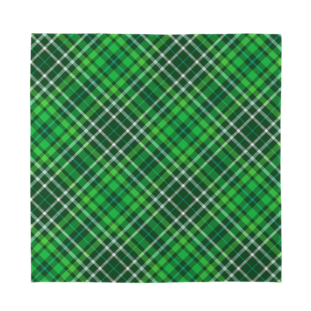 Irish Plaid Pattern Print Silk Bandana