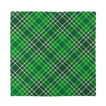 Irish Plaid Pattern Print Silk Bandana