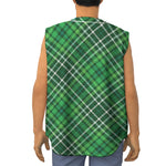 Irish Plaid Pattern Print Sleeveless Baseball Jersey