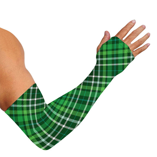 Irish Plaid Pattern Print Sun Protection Arm Sleeves
