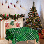 Irish Plaid Pattern Print Tablecloth
