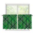 Irish Plaid Pattern Print Tier Curtains