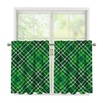 Irish Plaid Pattern Print Tier Curtains
