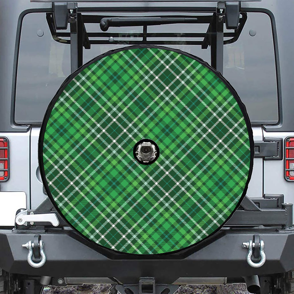 Irish Plaid Pattern Print Tire Cover With Camera Hole