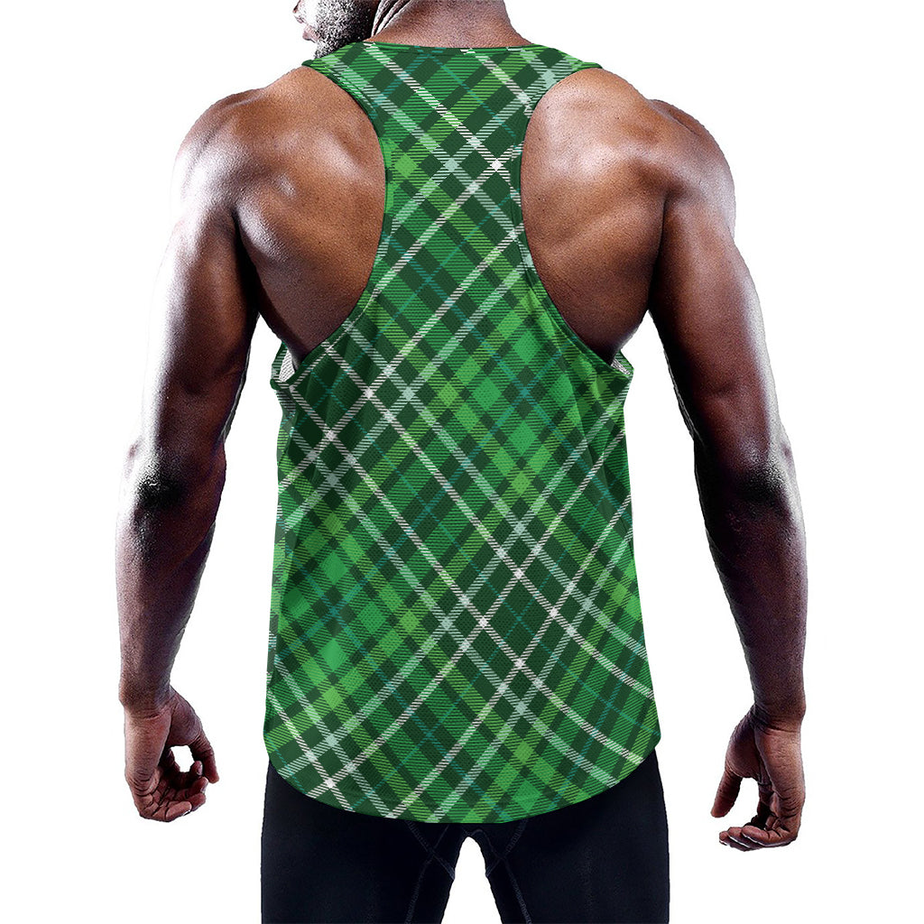 Irish Plaid Pattern Print Training Tank Top